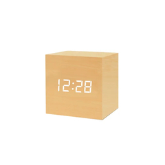 Despertador LED Relógio de madeira com controle de voz Digital Wood Despertador USB/AAA Relógio de mesa eletrônico - comprar online