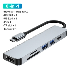 Hub USB Docking Station Usb C Hub 3 0 Hdmi Usb Splitter Várias portas Tipo C Extensor Usbc Dock Concentrator Para Laptop Macbook