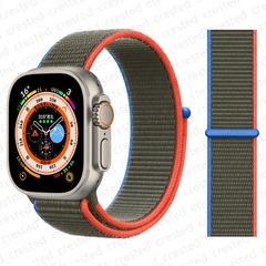 Pulseira coloridas de Nylon para Smart Watch Bands 44mm 40mm 49mm 41mm 42mm Sport Loop pulseira iWatch Serie ultra 49mm 5 6 SE 7 8 banda 45 mm - NORMAST