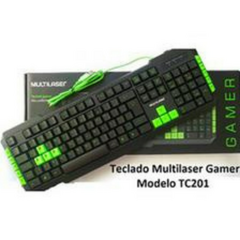 TECLADO GAMER MULTILASER COM HOTKEYS MULTIMIDIA SLIM VERDE - online store