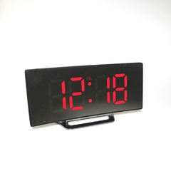 Relógio de mesa Tela digital Lead curvo decoração relógio eletrônico desktop despertador regulável quarto soneca despertador - online store