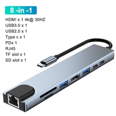 Hub USB Docking Station Usb C Hub 3 0 Hdmi Usb Splitter Várias portas Tipo C Extensor Usbc Dock Concentrator Para Laptop Macbook - buy online