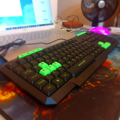 Image of TECLADO GAMER MULTILASER COM HOTKEYS MULTIMIDIA SLIM VERDE