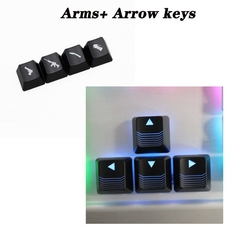 Chave do teclado mecânico para jogadores WASD Seta 4 teclas Perfil OEM ABS Retroiluminação para jogos Custom Transmit Light Mx Switch Arms Gun Keycap - comprar online