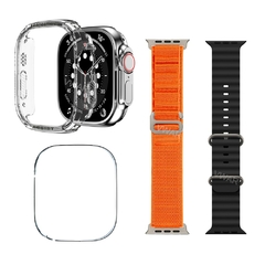 Alpine Loop strap & Ocean Band For Apple watch 49mm Screen Protector & Watch Cover For iwatch Ultra iwo 3 2 DT8 Ultra ZD8 Ultra