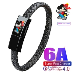 Pulseira USB Cabo de Carregamento Super Rápido EONLINE 3D Cartoon 6ACabo de Carregamento de Dados para iPhone 14 13 Cabo USB C para Samsung HUAWE