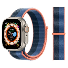 Pulseira coloridas de Nylon para Smart Watch Bands 44mm 40mm 49mm 41mm 42mm Sport Loop pulseira iWatch Serie ultra 49mm 5 6 SE 7 8 banda 45 mm - NORMAST