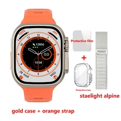 Imagem do Smartwatch Ultra IWO Series 8 49mm 420*485 NFC relógio inteligente PK MT8 H11 ZD8 Ultra Max+ Pulseira+case+pelicula