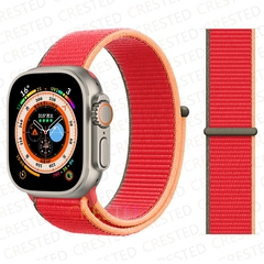 Pulseira coloridas de Nylon para Smart Watch Bands 44mm 40mm 49mm 41mm 42mm Sport Loop pulseira iWatch Serie ultra 49mm 5 6 SE 7 8 banda 45 mm - NORMAST