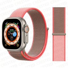 Nylon Strap For Apple Watch Bands 44mm 40mm 49mm 41mm 42mm Sport Loop bracelet iWatch Serie ultra 49mm 5 6 SE 7 8 band 45 mm - comprar online