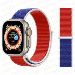 Pulseira coloridas de Nylon para Smart Watch Bands 44mm 40mm 49mm 41mm 42mm Sport Loop pulseira iWatch Serie ultra 49mm 5 6 SE 7 8 banda 45 mm - comprar online