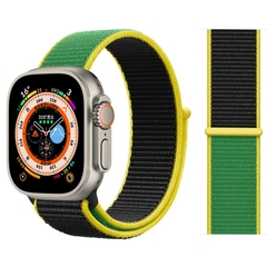 Pulseira coloridas de Nylon para Smart Watch Bands 44mm 40mm 49mm 41mm 42mm Sport Loop pulseira iWatch Serie ultra 49mm 5 6 SE 7 8 banda 45 mm na internet