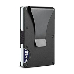 Suporte de cartão de crédito de alumínio para carteira masculina novo minimalista Rfid bloqueio fino antiprotetor clipe de metal para cartão - online store