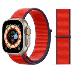 Pulseira coloridas de Nylon para Smart Watch Bands 44mm 40mm 49mm 41mm 42mm Sport Loop pulseira iWatch Serie ultra 49mm 5 6 SE 7 8 banda 45 mm - NORMAST