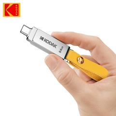 Image of Adaptador USB Flash Drive Metal Kodak K243C USB3.1 Pendrive 32G 64GB 128GB Tipo c OTG 16GB 256GB landyard para chaves cle usb para smartphone