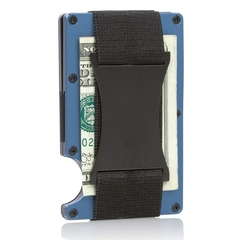 Suporte de cartão de crédito de alumínio para carteira masculina novo minimalista Rfid bloqueio fino antiprotetor clipe de metal para cartão on internet