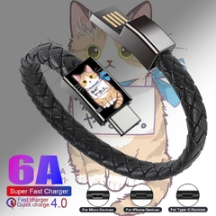 Imagem do Pulseira USB Cabo de Carregamento Super Rápido EONLINE 3D Cartoon 6ACabo de Carregamento de Dados para iPhone 14 13 Cabo USB C para Samsung HUAWE