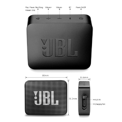 Original JBL GO 2 alto-falante sem fio Bluetooth mini IPX7 à prova d'água som ao ar livre bateria recarregável com microfone na internet