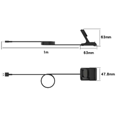 Image of Base Dock Station de Carregamento de 1m Acessórios para Smartwatch Relógio Cabo Carregador com Proteção de Dock de Carregamento para Relogio SmartWatch Fitbit Versa4 /sense2