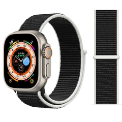 Pulseira coloridas de Nylon para Smart Watch Bands 44mm 40mm 49mm 41mm 42mm Sport Loop pulseira iWatch Serie ultra 49mm 5 6 SE 7 8 banda 45 mm - loja online