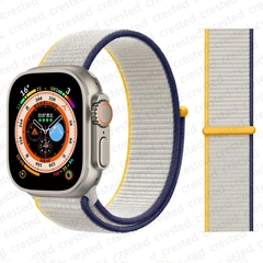 Pulseira coloridas de Nylon para Smart Watch Bands 44mm 40mm 49mm 41mm 42mm Sport Loop pulseira iWatch Serie ultra 49mm 5 6 SE 7 8 banda 45 mm - comprar online