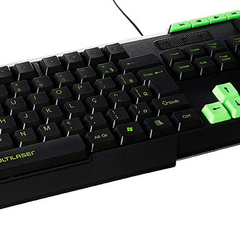 Teclado Gamer Multilaser com Hostkeys Multimidia slim verde - comprar online