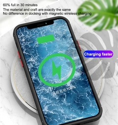 Case de carregamento sem fio magnética MagSafe para iPhone 14 13 11 12 Pro Max Mini XR XS Luxo estampa Stich Silicone Cobertura de costura rígida transparente de siliconer - NORMAST