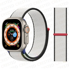 Imagem do Pulseira coloridas de Nylon para Smart Watch Bands 44mm 40mm 49mm 41mm 42mm Sport Loop pulseira iWatch Serie ultra 49mm 5 6 SE 7 8 banda 45 mm