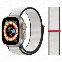 Pulseira coloridas de Nylon para Smart Watch Bands 44mm 40mm 49mm 41mm 42mm Sport Loop pulseira iWatch Serie ultra 49mm 5 6 SE 7 8 banda 45 mm - NORMAST