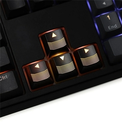 Imagem do Chave do teclado mecânico para jogadores WASD Seta 4 teclas Perfil OEM ABS Retroiluminação para jogos Custom Transmit Light Mx Switch Arms Gun Keycap