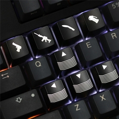 Personaliza seu Teclado Chave do teclado mecânico para jogadores WASD Seta 4 teclas Perfil OEM ABS Retroiluminação para jogos Custom Transmit Light Mx Switch Arms Gun Keycap - comprar online