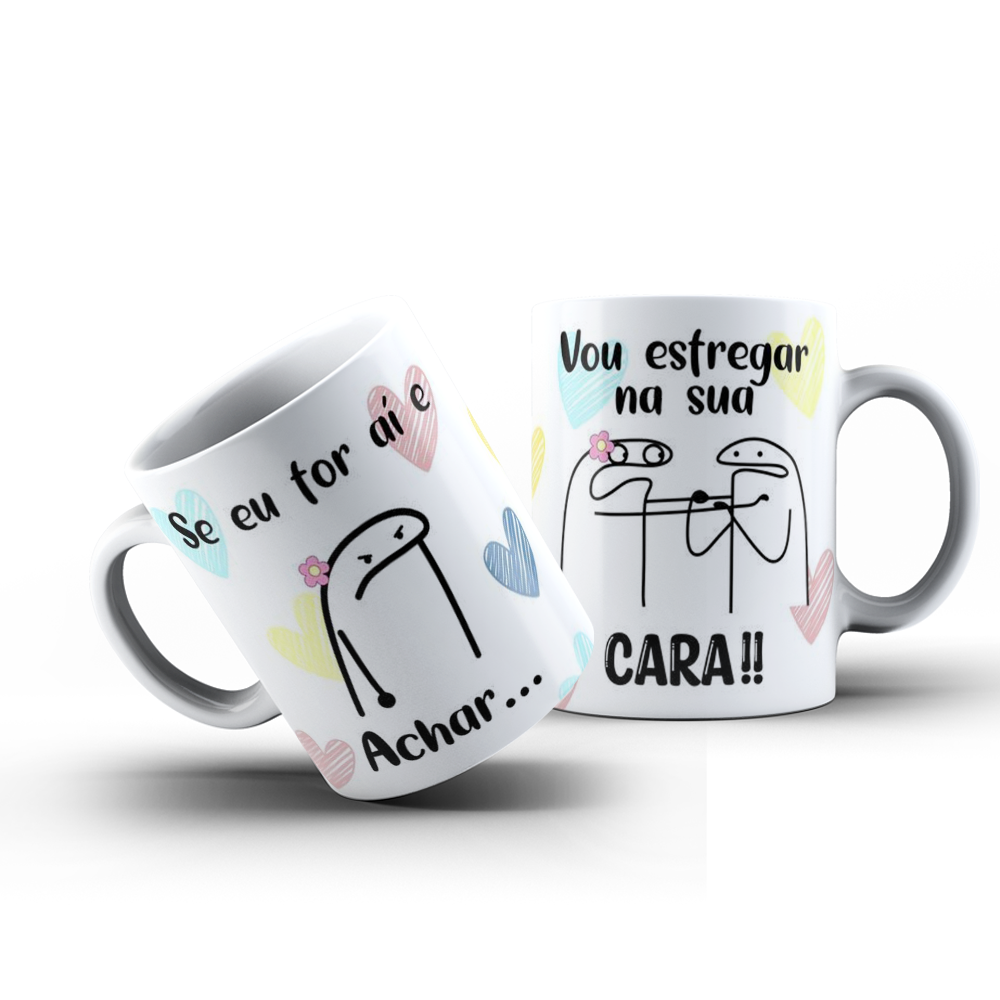 Caneca 325ml Flork Esfregar na sua cara - Nicolados