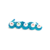 Portachupete caracol Miguel -turquesa con líneas azules en internet