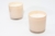 Vela blanca en vaso color nude. - comprar online
