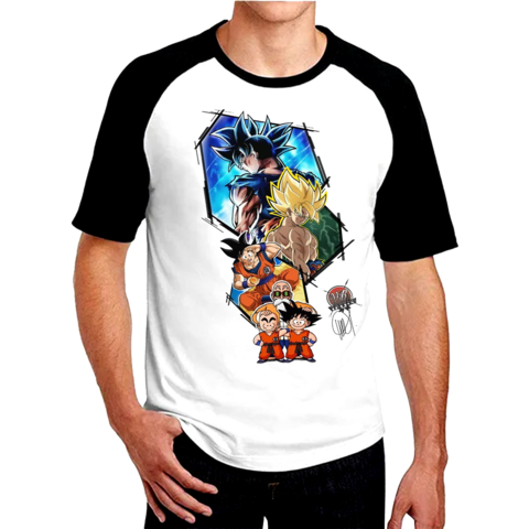 camisa de desenho personalizada arte dragon ball anime game mangá geek goku  vegeta