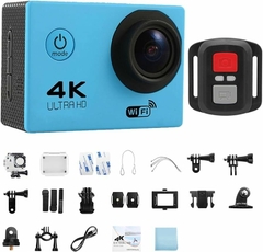 Câmera de Ação 4K , Fotografia e Filmagem Ultra HD Com Wi-fi a Prova D’Água Azul - ShopiBel Eletrônicos & Tecnologia