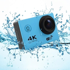 Câmera de Ação 4K , Fotografia e Filmagem Ultra HD Com Wi-fi a Prova D’Água Azul