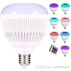 Lampada Musical Caixa Som Bluetooth Luz Led RGB com Controle - comprar online