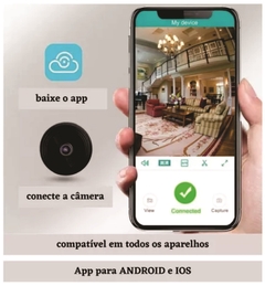 Mini Câmera Espiã A9 Wifi com Sensor e Visão Noturna - loja online
