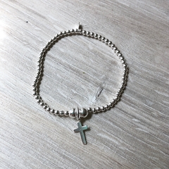 PULSERA CRUZ BOLITAS - comprar online