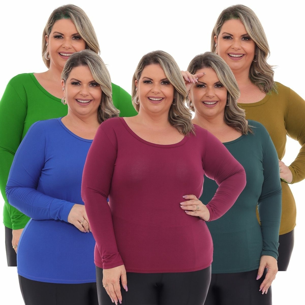 Kit 5 Calças Legging Plus Size Cintura Alta Top Blogueiras