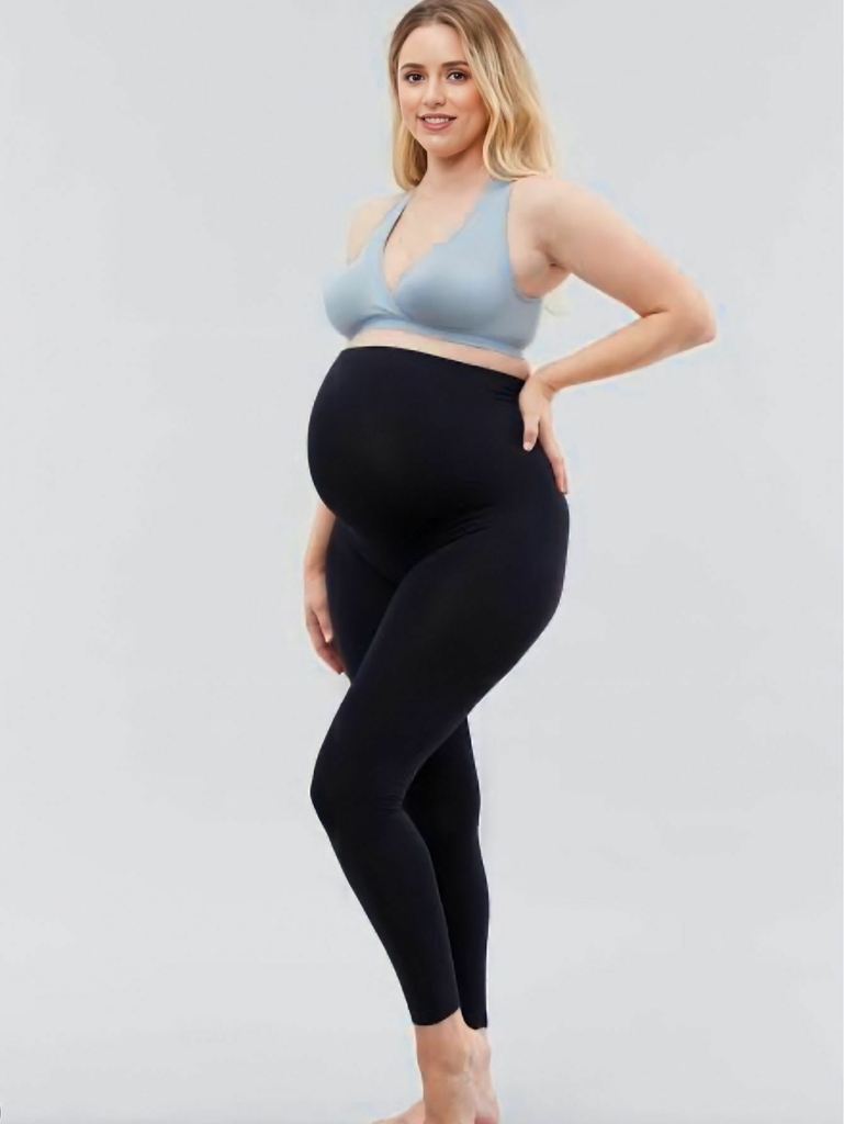 Leggings de maternidade cintura ajustável mulheres grávidas roupas
