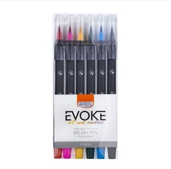Estojo Brush Pen Evoke 6 cores