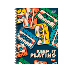 Caderno Espiral Capa Dura Universitário 1 Matéria D+ Masculino 96 Fls "Keep It Playing" TILIBRA