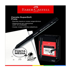 Caneta Supersoft Faber-Castell Bolígrafo 1.0 Preta - loja online