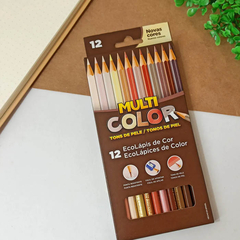 Lápis de Cor Multicolor Tons de Pele com 12 Cores Faber-Castell - Papyê Papelaria