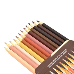 Lápis de Cor Multicolor Tons de Pele com 12 Cores Faber-Castell