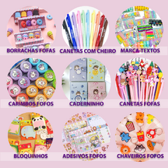 Papelaria Fofa - Box Surpresa - Super - 30 itens - Papyê Papelaria