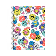 Caderno Espiral Capa Dura Universitário 1 Matéria D+ Feminino 96 Fls "Emojis" TILIBRA