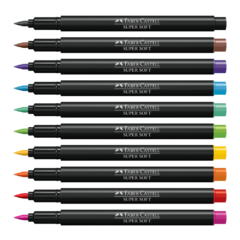 Brush Pen Super Soft Faber-Castell 10 cores - comprar online